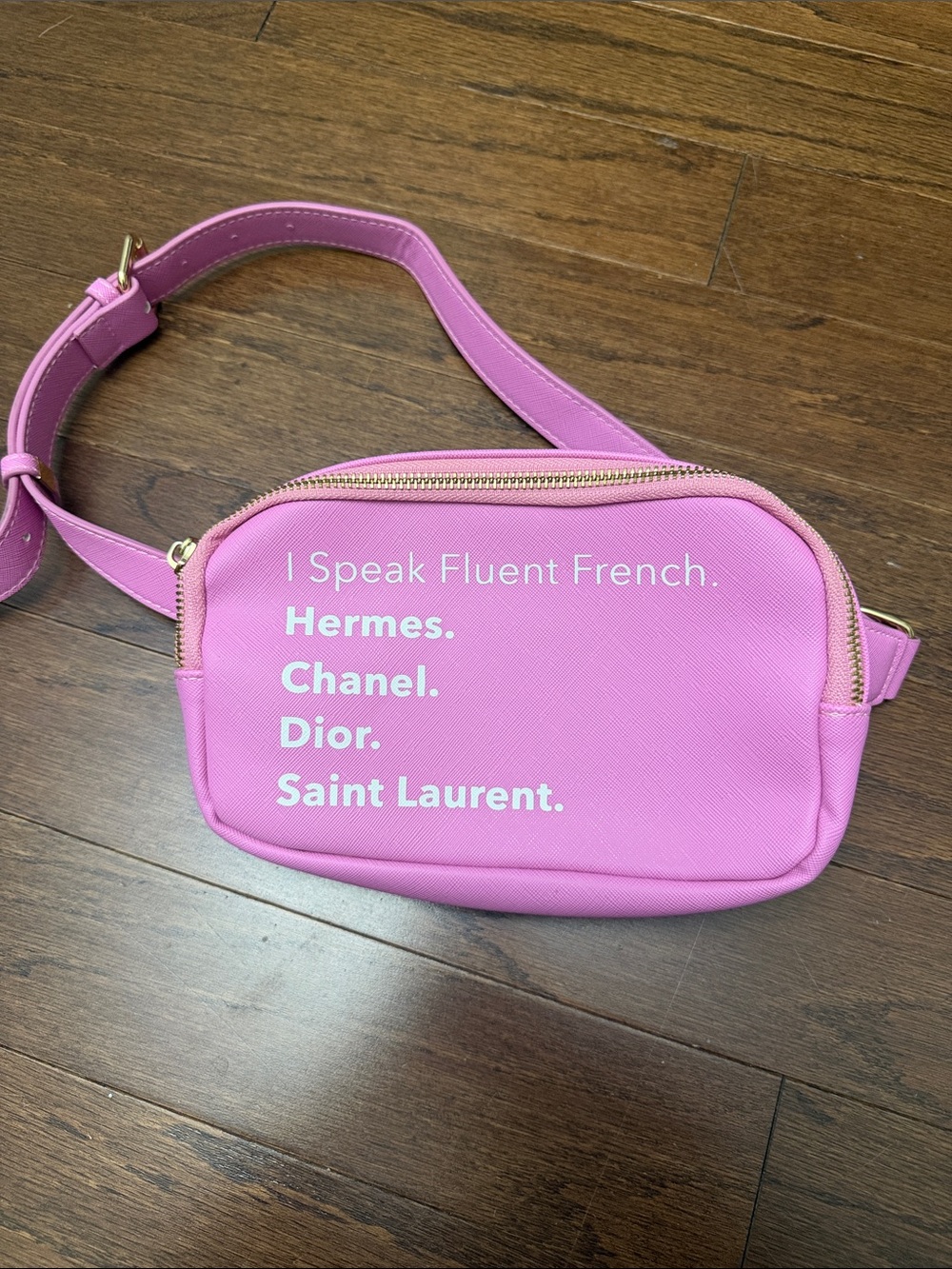 LA/TC "Franny" belt bag in the "Fluent French" guava pink- like new!
